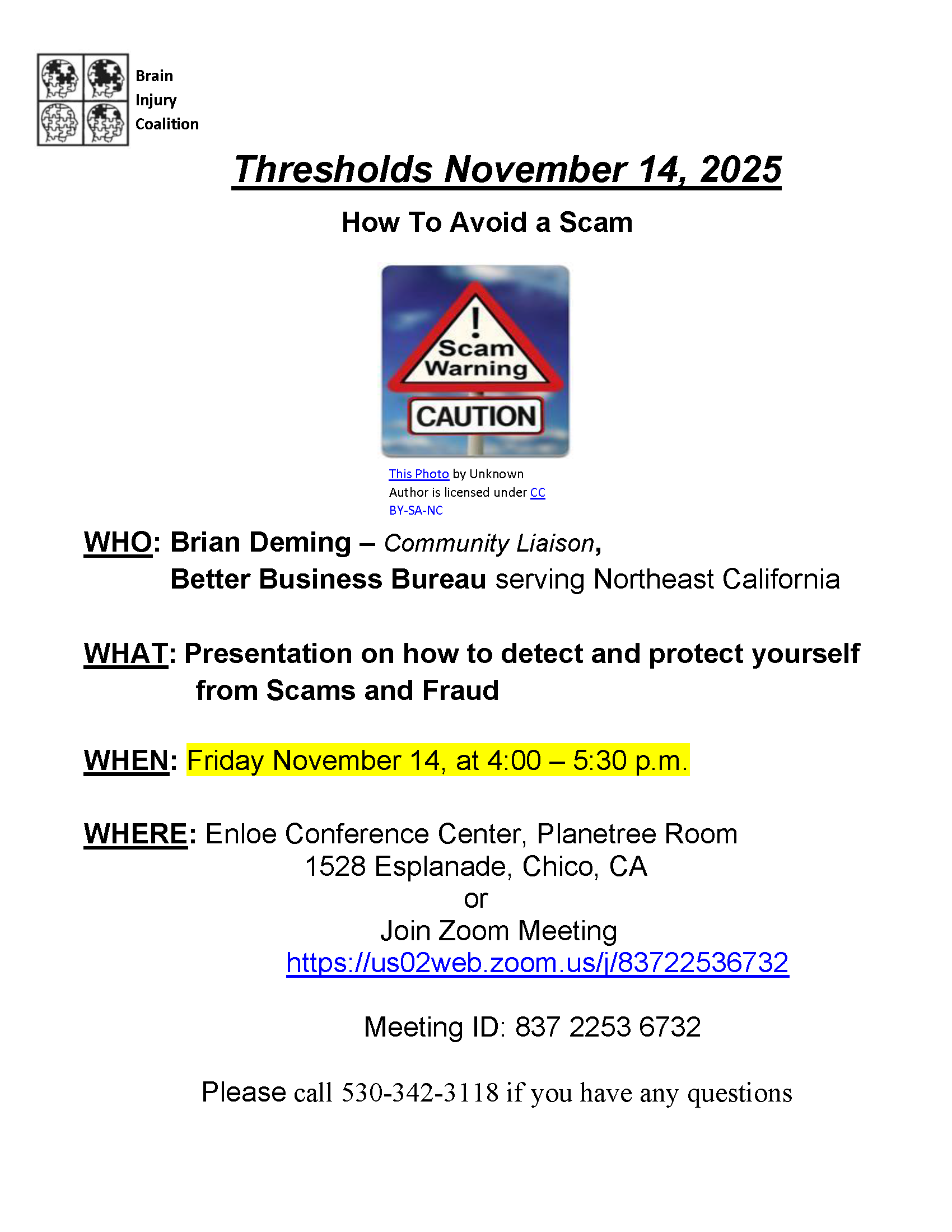 September Thresholds Event Flyer